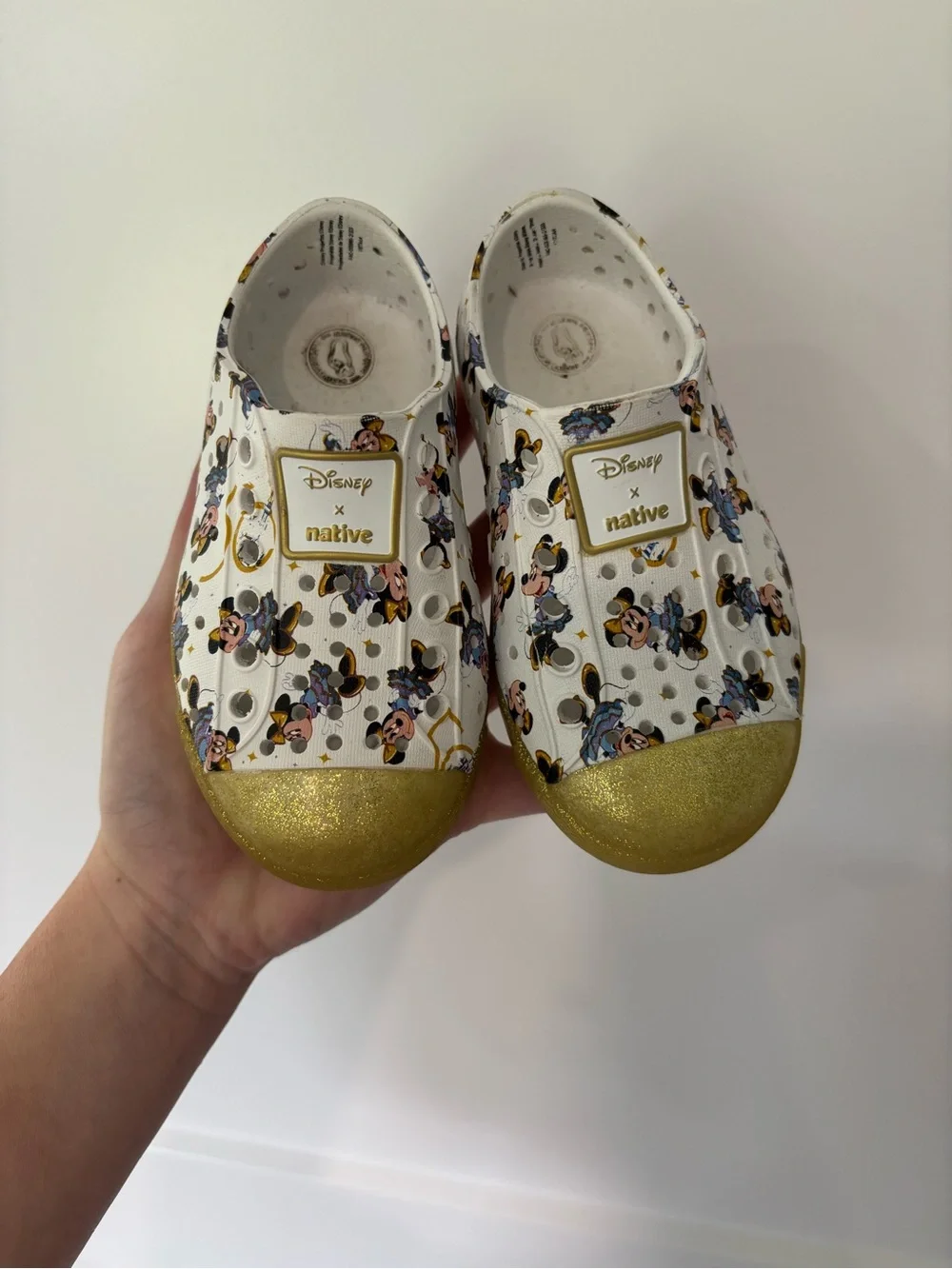 Disney × Native World 50th Anniversary Minnie Mouse slip on shoes 6c